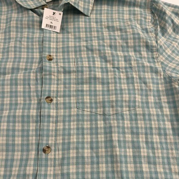 NWT Mens teal checkered shirt - Picture 4 of 4
